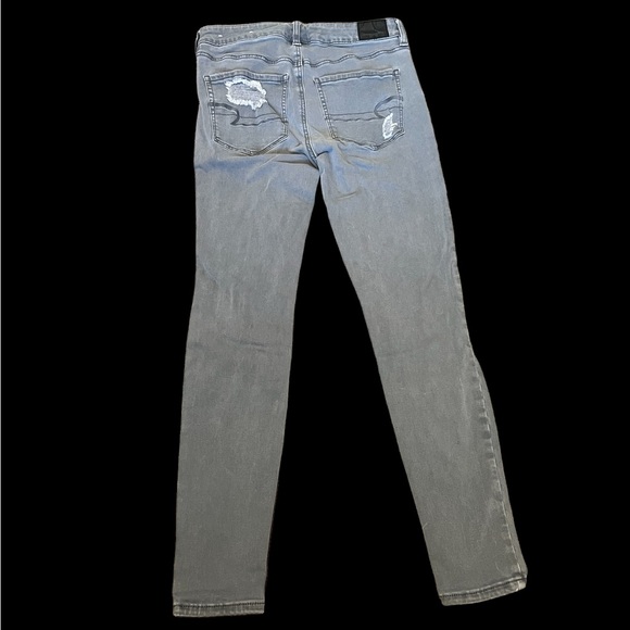 AEO Super Stretch X Distressed Hi-rise Jegging Gray Size 6 Jeans - Picture 5 of 11